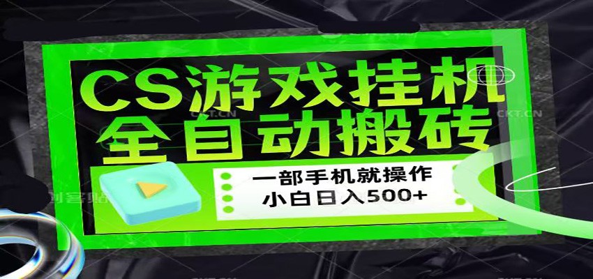 CSGO游戏挂机捡漏搬砖，超稳定的项目，带领1000+小白实现日入500+-源创文化-轻创终点站