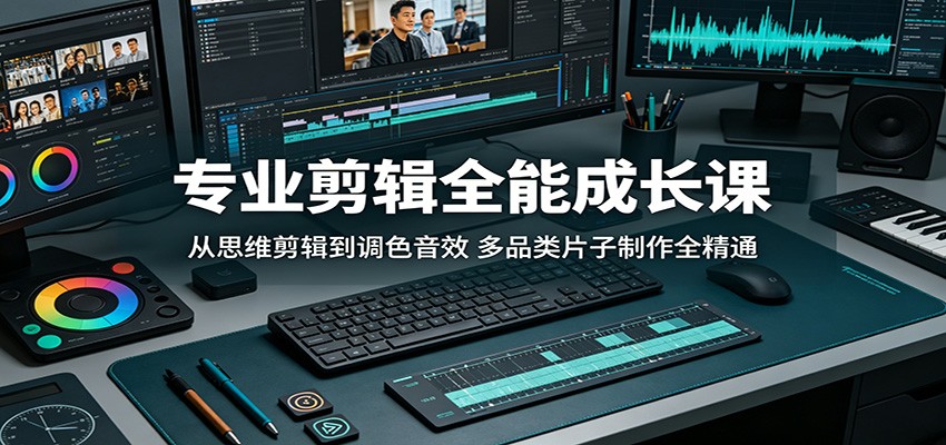 专业剪辑全能成长课：从思维剪辑到调色音效，多品类片子制作全精通-源创文化-轻创终点站