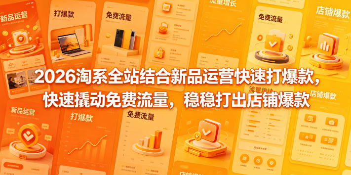 2026淘系全站结合新品运营快速打爆款，快速撬动免费流量，稳稳打出店铺爆款(更新5月12日)-源创文化-轻创终点站