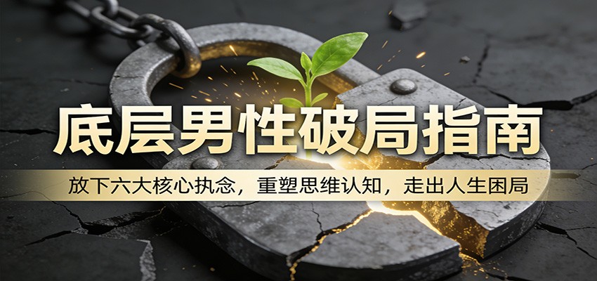 底层男性破局指南：放下六大核心执念，重塑思维认知，走出人生困局-源创文化-轻创终点站