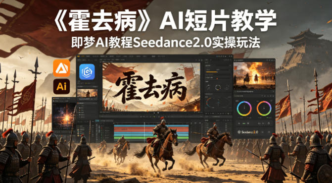 《霍去病》AI短片教学，即梦AI教程Seedance2.0实操玩法-源创文化-轻创终点站
