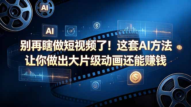 别再瞎做短视频了！这套 AI 方法让你做出大片级动画还能赚钱【原创双语字幕】-源创文化-轻创终点站