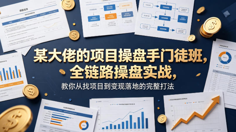 某大佬的项目操盘手门徒班，全链路操盘实战，教你从找项目到变现落地的完整打法-源创文化-轻创终点站