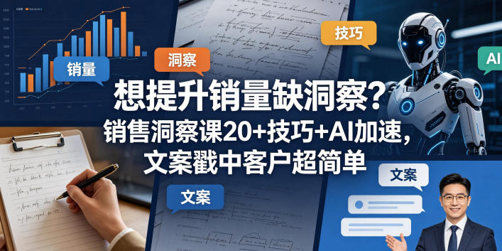 想提升销量缺洞察？销售洞察课20+技巧+AI加速，文案戳中客户超简单【原创双语字幕】-源创文化-轻创终点站