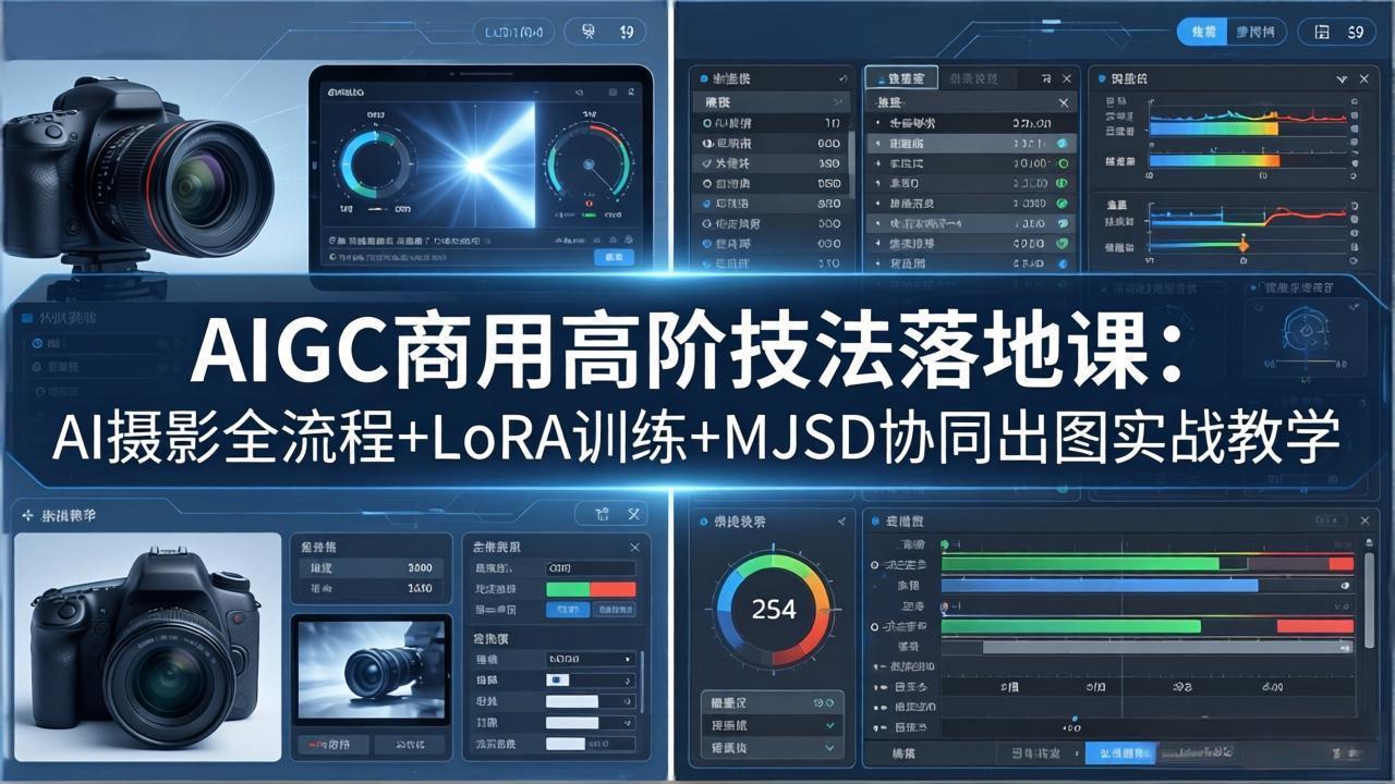 AIGC商用高阶技法落地课：AI摄影全流程+LoRA训练+MJSD协同出图实战教学-源创文化-轻创终点站