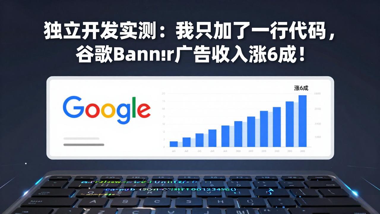 付费文章：独立开发实测：我只加了一行代码，谷歌Banner广告收入涨6成！-源创文化-轻创终点站