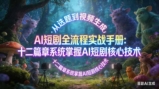 AI 短剧全流程实战手册：从选题到视频生成，十二篇章系统掌握 AI 短剧核心技术-源创文化-轻创终点站