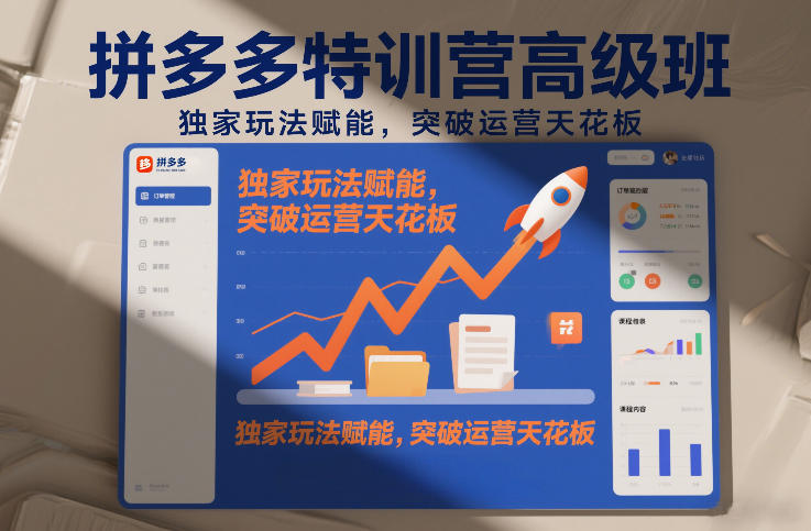 拼多多特训营高阶班，独家玩法赋能，突破运营天花板(更新26年3月)-源创文化-轻创终点站