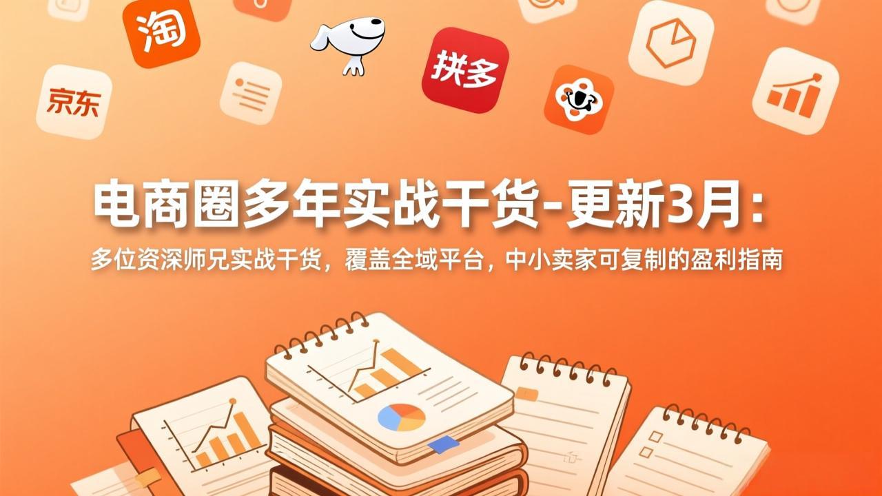 电商圈多年实战干货-更新3月：多位资深师兄实战干货，覆盖全域平台，中小卖家可复制的盈利指南-源创文化-轻创终点站